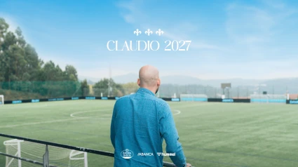 Imagen del RC Celta para anunciar la renovación de Claudio Giráldez hasta 2027