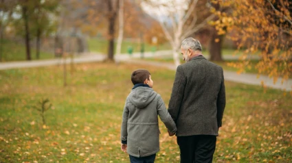 Abuelo con su nieto