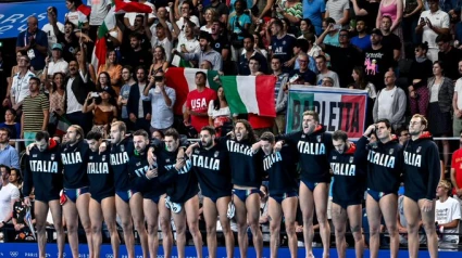 Imagen de la selección masculina italiana de waterpolo