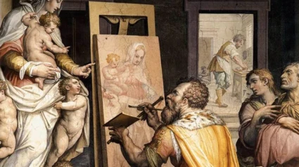 San Lucas pintando a la Virgen, Giorgio Vasari, S.XVI