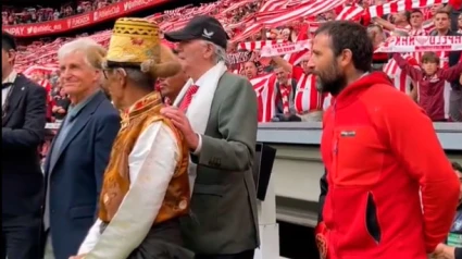 Solo en los medios del Athletic se han emitido imágenes del homenaje