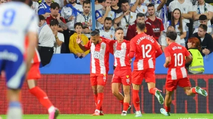 Luis Suárez celebra el gol al Zaragoza (LaLiga)