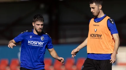 Iker Muñoz entrenando en Tajonar