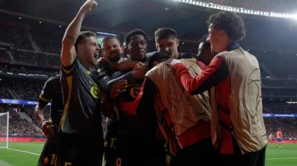 El Lille abraza a David, protagonista por sus goles en el Metropolitano