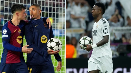 Raphinha y Vinicius llegan al Clásico tras sendos hat-tricks en Champions.