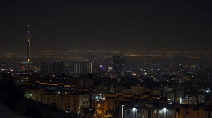 A general view of the capital city of Tehran, Iran, early 26 October 2024