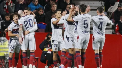 El Levante celebra uno de los goles al Granada (LaLiga)