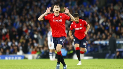 Ante Budimir celebra su gol con Osasuna