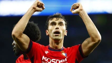 Lucas Torró celebra su gol con Osasuna