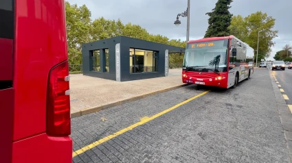 Nueva parada autobuses Paseo de Roma en Mérida