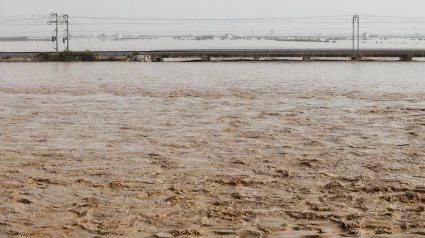 Las vías del AVE inundadas a su paso por Valencia