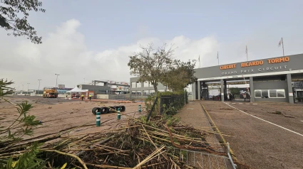 El circuito Ricardo Tormo de Cheste ha sido castigado por la DANA.