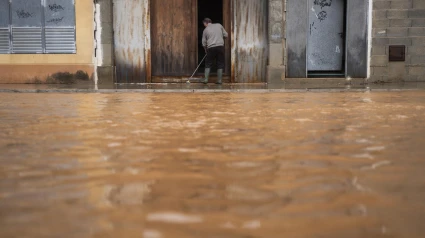 Temporal de lluvias en la comarca de la Ribera en la provincia de Valencia