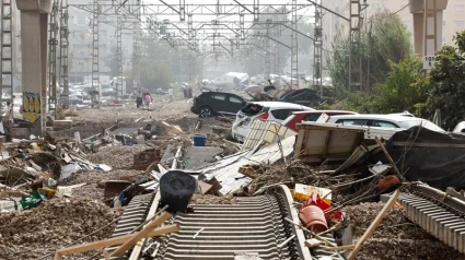 Imagen de la ciudad de Valencia a causa del fuerte temporal