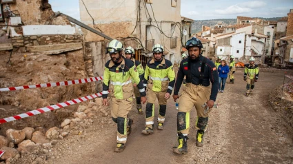 Tareas de reparación y limpieza tras el impacto de la DANA en Letur