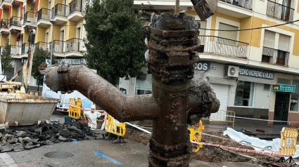 Tubería retirada en Mérida