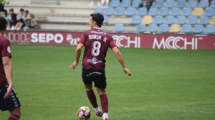 Borja Domínguez, defendiendo la camiseta del Pontevedra