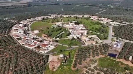 La vista aérea del pueblo de Jaén