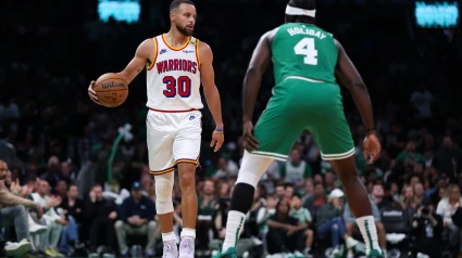 Stephen Curry en el partido frente al Boston Celtics