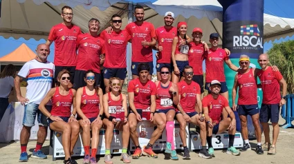 Foto del CA Puertas Lorca y sus numerosos participantes en una de las pruebas de este año
