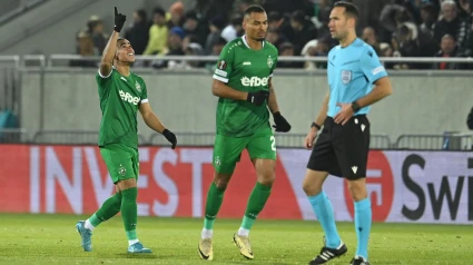 Erick Marcus celebra el 1-0 contra el Athletic.