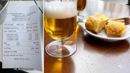 La cuenta de un bar de Madrid y el pincho de tortilla