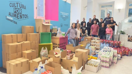 Alimentos recogidos en la sede ferrolana de Afundación