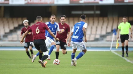 Momento del partido entre el Xerez CD y el Águilas FC