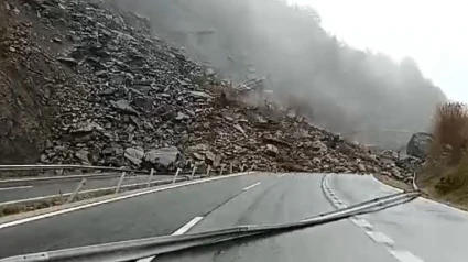 Desprendimiento en la AP-66