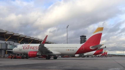 Aviones de Iberia en el aeropuerto de Madrid