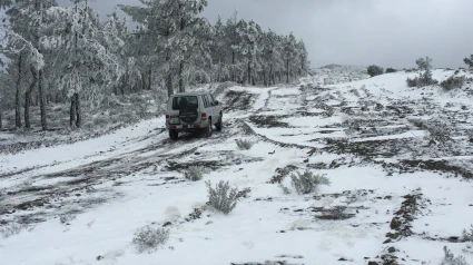 Nieve en el norte de Cáceres.