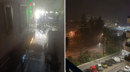 Lluvia intensa sobre Marbella