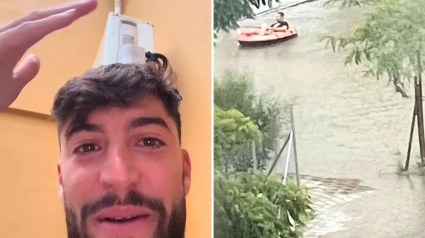 Carlos y la foto de un vecino en canoa