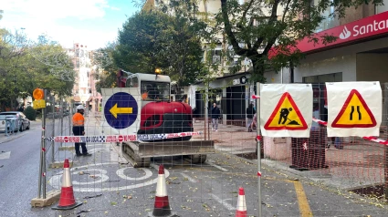 Obra en el Paseo de Cánovas en Cáceres