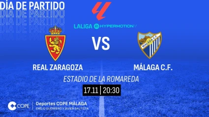 Horario y dónde ver y escuchar el Zaragoza-Málaga de este domingo 17