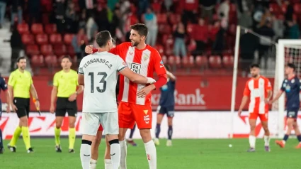 Felicidad en el Almería tras el triunfo frente al Deportivo