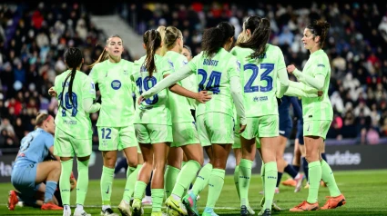 Vienna (Austria), 21/11/2024.- FC Barcelona's Alexia Putellas celebrate her goal with team mates during the UEFA Women's Champions League match between SKN St. Poelten and FC Barcelona in Vienna, Austria, 21 November 2024. (Liga de Campeones, Viena) EFE/EPA/MAX SLOVENCIK