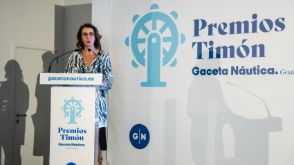 Elena Pipó, directora de Gaceta Náutica durante los Premios Timón