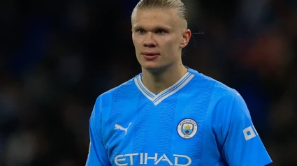 Erling Haaland, en un partido con el Manchester City 

(Photo by Conor Molloy/News Images) in Manchester, United Kingdom on 11/28/2023. (Photo by Conor Molloy/News Images/Sipa USA) *** Local Caption *** 49857116