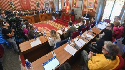 Celebración del Pleno en el que se debate la aprobación inicial del presupuesto general del Ayuntamiento de Burgos para 2025