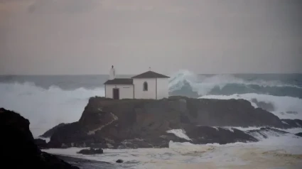 Foto de archivo de un temporal en la zona de Meirás, en Valdoviño