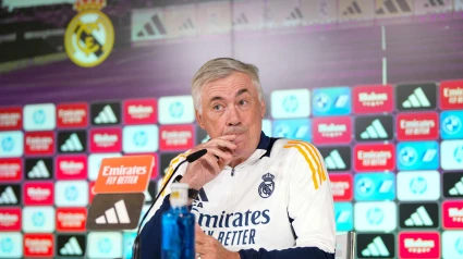 Carlo Ancelotti defendió a Mbappé en la rueda de prensa de este sábado.