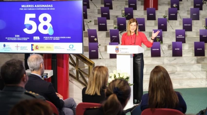 María José Sáenz de Buruaga durante la presentación.