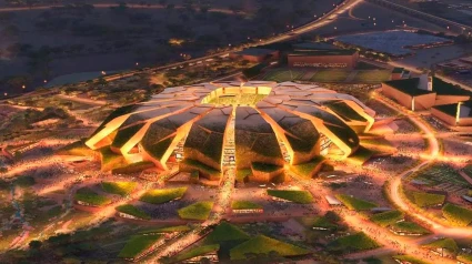 Imagen exterior del futuro King Salman Stadium, prevista para el Mundial 2034 en Arabia Saudí