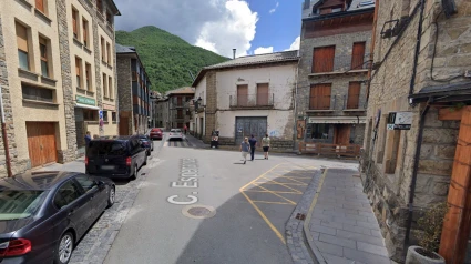 Imagen de la calle Esperanza, en Biescas (Huesca).