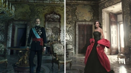 Retratos del Rey Felipe VI y la Reina Letizia realizados por la fotógrafa estadounidense Annie Leibovitz para el Banco de España