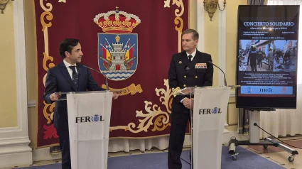 Rey Varela y Villar durante la presentación del concierto