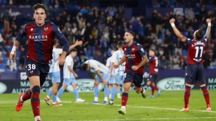 El Levante celebra uno de los goles al Málaga (LaLiga)