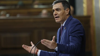 El presidente del Gobierno, Pedro Sánchez, durante su réplica a las intervenciones de los grupos en su comparecencia este miércoles ante el pleno del Congreso para informar de la gestión de la dana