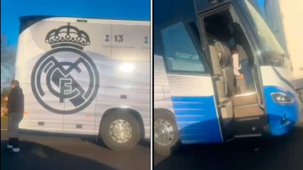 El autobús del Real Madrid ha sufrido un pequeño accidente